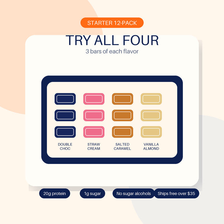 Mixed Starter 12-Pack with three bars of each Gab’s flavor
